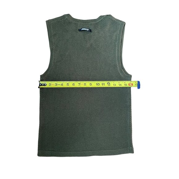 Jocko Sleeveless V-Neck Men's Sweater Vest Medium Olive Green - Picture 3 of 6